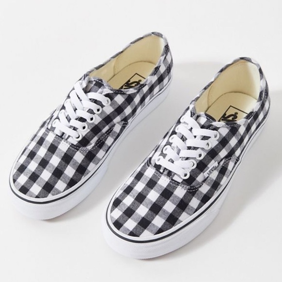 gingham print vans